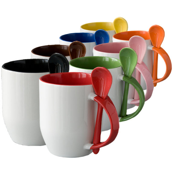 12 OZ COLOR SPOON MUG